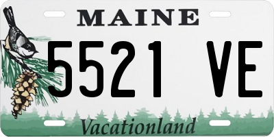 ME license plate 5521VE
