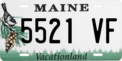 ME license plate 5521VF