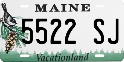 ME license plate 5522SJ