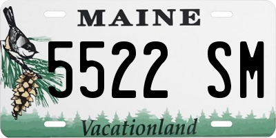 ME license plate 5522SM