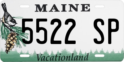 ME license plate 5522SP
