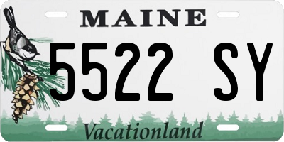 ME license plate 5522SY