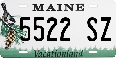 ME license plate 5522SZ