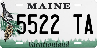 ME license plate 5522TA