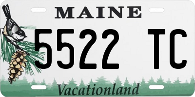ME license plate 5522TC