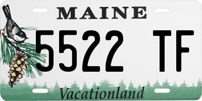 ME license plate 5522TF
