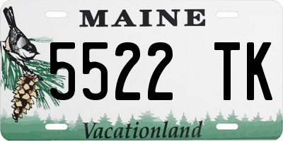 ME license plate 5522TK