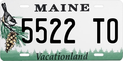 ME license plate 5522TO