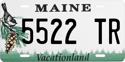 ME license plate 5522TR