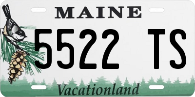 ME license plate 5522TS