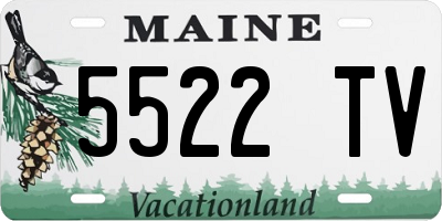 ME license plate 5522TV