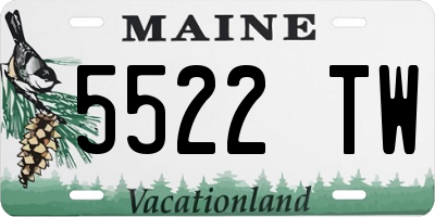 ME license plate 5522TW