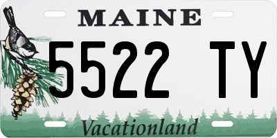 ME license plate 5522TY