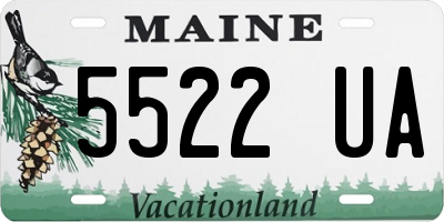 ME license plate 5522UA