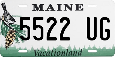 ME license plate 5522UG
