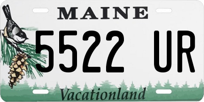 ME license plate 5522UR