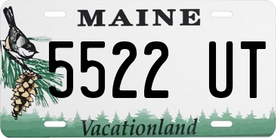 ME license plate 5522UT