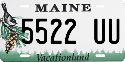 ME license plate 5522UU