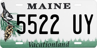 ME license plate 5522UY