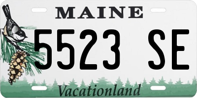 ME license plate 5523SE