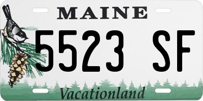 ME license plate 5523SF