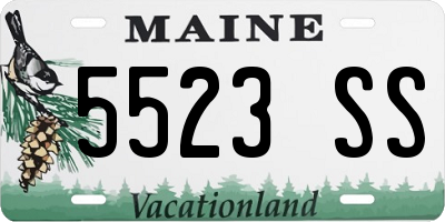 ME license plate 5523SS