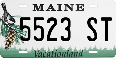 ME license plate 5523ST