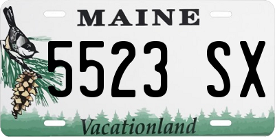 ME license plate 5523SX