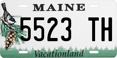 ME license plate 5523TH