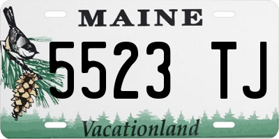 ME license plate 5523TJ