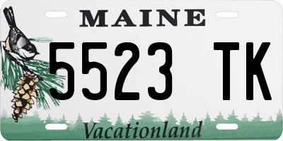 ME license plate 5523TK