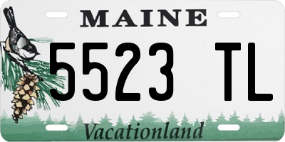 ME license plate 5523TL