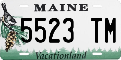 ME license plate 5523TM