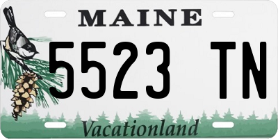 ME license plate 5523TN