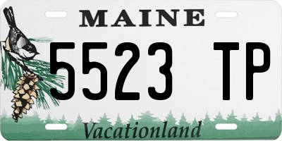 ME license plate 5523TP