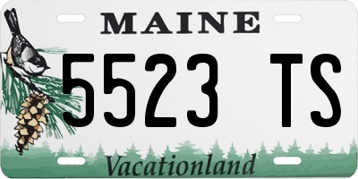 ME license plate 5523TS