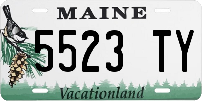ME license plate 5523TY