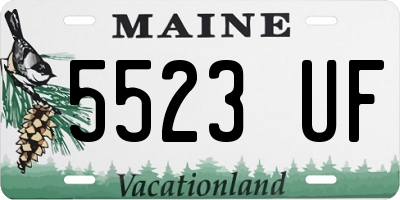 ME license plate 5523UF