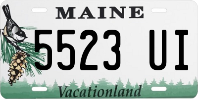 ME license plate 5523UI
