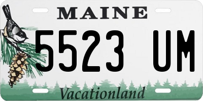 ME license plate 5523UM
