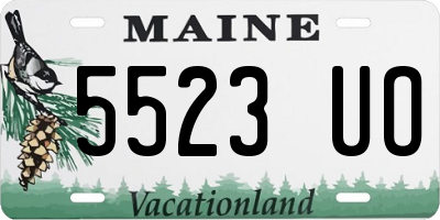 ME license plate 5523UO