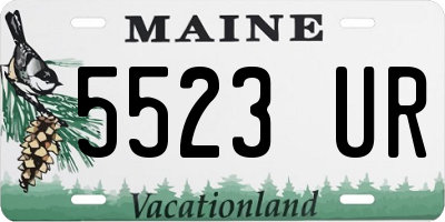 ME license plate 5523UR