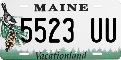 ME license plate 5523UU