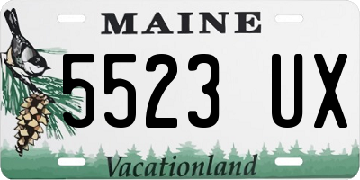 ME license plate 5523UX