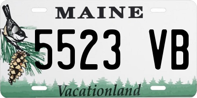ME license plate 5523VB