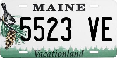 ME license plate 5523VE