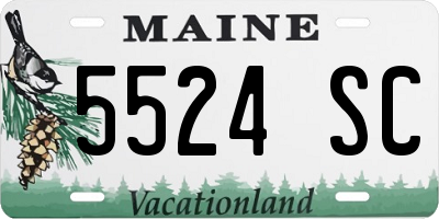 ME license plate 5524SC