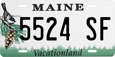 ME license plate 5524SF