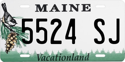 ME license plate 5524SJ