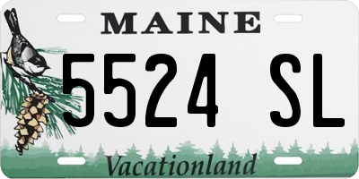 ME license plate 5524SL